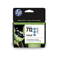 HP 712 Cyan Ink Cartridge 3-Pack
