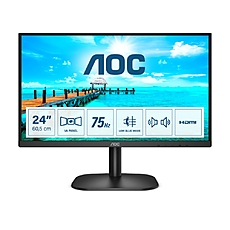 AOC 24B2XDAM, 23.8" VA WLED, 1920x1080@75Hz, 4ms GtG, 250cd/m2, 3000:1, DC20M:1, FlickerFree, Low Blue Light, 2Wx2, Tilt, D-SUB, DVI, HDMI AOC 24B2XDAM, 23.8" VA WLED, 1920x1080@75Hz, 4ms GtG, 250cd/m2, 3000:1, DC20M:1, FlickerFree, Low Blue Light, 2Wx2, Tilt, D-SUB, DVI, HDMI
