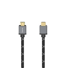 Кабел HAMA Ultra HD HDMI мъжко - HDMI мъжко, 8K, 48GB/s,метал, 1 м, позл. конектори