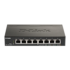 Суич D-Link DGS-1100-08PV2, 8 портов PoE 10/100/1000 Gigabit Smart Switch, управляем, за монтаж в шкаф