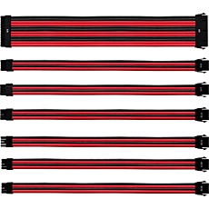 Комплект оплетени кабели Cooler Master, Червено/Черни