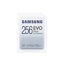 Samsung 256GB SD Card EVO Plus, Class10, Transfer Speed up to 130MB/s