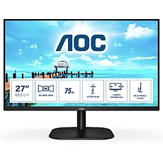 AOC 27B2H/EU, 27" IPS WLED, 1920x1080@75Hz, 4ms GTG, 250cd/m2, 1000:1, DC20M:1, FlickerFree, Low Blue Light, Tilt, D-SUB, HDMI AOC 27B2H/EU, 27" IPS WLED, 1920x1080@75Hz, 4ms GTG, 250cd/m2, 1000:1, DC20M:1, FlickerFree, Low Blue Light, Tilt, D-SUB, HDMI