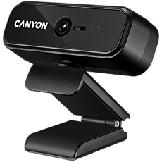 CANYON C2 720P HD 1.0Mega fixed focus webcam with USB2.0. connector, 360° rotary view scope, 1.0Mega pixels, built in MIC, Resolution 1280*720(1920*1080 by interpolation), viewing angle 46°, cable length 1.5m, 90*60*55mm, 0.104kg, Black