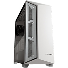 COUGAR Dark Blader X5 White, Mid-Tower, Mini ITX / Micro ATX / ATX / CEB / E-ATX, 220 x 486 x 468 (mm), USB 3.0 x 1, USB 2.0 x 2, Mic x 1 / Audio x 1, Reset Button, Transparent Left Panel, 120mm x 1 (Black Rear fan x 1 pre-installed)
