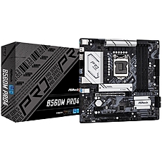 ASROCK Main Board Desktop B560M PRO4 (S1200, B560, 4xDDR4, 1xPCIe 4.0x16, 1xPCIe 3.0x16, 1xPCIe 3.0x1, 6xSATA, 1xM.2 PCIe Gen4x4, 1xM.2, 7xUSB3.2 Gen1, 6xUSB2.0, DP, HDMI, GLAN, POLYCHROME RGB, mATX, Retail) ASROCK Main Board Desktop B560M PRO4 (S1200, B560, 4xDDR4, 1xPCIe 4.0x16, 1xPCIe 3.0x16, 1xPCIe 3.0x1, 6xSATA, 1xM.2 PCIe Gen4x4, 1xM.2, 7xUSB3.2 Gen1, 6xUSB2.0, DP, HDMI, GLAN, POLYCHROME RGB, mATX, Retail)