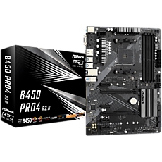 ASROCK Main Board Desktop B450 PRO4 (B450, AM4, 4xDDR4, HDMI/DP/D-Sub, 2 PCIe 3.0 x16, 4 PCIe 2.0 x1, 2xM.2, 6 SATA3, 1x USB-C, 2xUSB 2.0, 5x USB 3.2, 1xCOM Port Header, ATX, Retail) ASROCK Main Board Desktop B450 PRO4 (B450, AM4, 4xDDR4, HDMI/DP/D-Sub, 2 PCIe 3.0 x16, 4 PCIe 2.0 x1, 2xM.2, 6 SATA3, 1x USB-C, 2xUSB 2.0, 5x USB 3.2, 1xCOM Port Header, ATX, Retail)