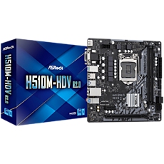 ASROCK Main Board Desktop H510M-HDV (H510, S1200, 2xDDR4, 1xPCIe 4.0x16, 1xPCIe 3.0x1, 4xSATA3, 4xUSB3.2 Gen1, VGA, DVI-D, HDMI, GLAN, mATX) Retail ASROCK Main Board Desktop H510M-HDV (H510, S1200, 2xDDR4, 1xPCIe 4.0x16, 1xPCIe 3.0x1, 4xSATA3, 4xUSB3.2 Gen1, VGA, DVI-D, HDMI, GLAN, mATX) Retail