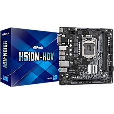 ASROCK Main Board Desktop H510M-HDV (H510, S1200, 2xDDR4, 1xPCIe 4.0x16, 1xPCIe 3.0x1, 4xSATA3 , 4xUSB3.2 Gen1, VGA, DVI-D, HDMI, GLAN, mATX, Retail) ASROCK Main Board Desktop H510M-HDV (H510, S1200, 2xDDR4, 1xPCIe 4.0x16, 1xPCIe 3.0x1, 4xSATA3 , 4xUSB3.2 Gen1, VGA, DVI-D, HDMI, GLAN, mATX, Retail)