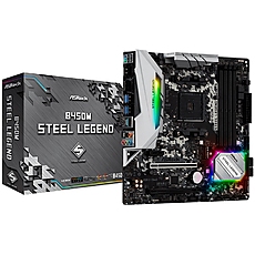 ASROCK Main Board Desktop B450M STEEL LEGEND (AM4, B450, 4xDDR4, PCIe3.0 x16, PCIe2.0 x1, 2xM.2, 4xSATA3, USB, HDMI, DP , 1xCOM Port Header, mATX, Retail) ASROCK Main Board Desktop B450M STEEL LEGEND (AM4, B450, 4xDDR4, PCIe3.0 x16, PCIe2.0 x1, 2xM.2, 4xSATA3, USB, HDMI, DP , 1xCOM Port Header, mATX, Retail)