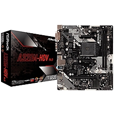 ASROCK Main Board Desktop AM4 A320, 2xDDR4, 1xPCI-E x1, 1xPCI-E x16, HDMI, DVI-D, D-Sub, 4 SATA3, 1 Ultra M. , 6 USB 3.0 (2 Front, 4 Rear) ASROCK Main Board Desktop AM4 A320, 2xDDR4, 1xPCI-E x1, 1xPCI-E x16, HDMI, DVI-D, D-Sub, 4 SATA3, 1 Ultra M. , 6 USB 3.0 (2 Front, 4 Rear)