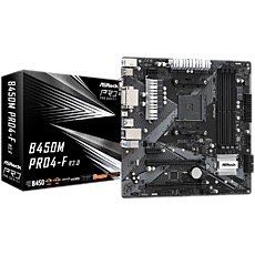 ASROCK Main Board Desktop B450M PRO4-F (SAM4,4xDDR4,1xPCI E 3.0x16,1xPCI E 2.0x16, 1xPCI E 2.0x1, SATA III, Raid, 1xUlraM.2,USB3.0,GLAN, VGA,HDMI,DVI) mATX Retail ASROCK Main Board Desktop B450M PRO4-F (SAM4,4xDDR4,1xPCI E 3.0x16,1xPCI E 2.0x16, 1xPCI E 2.0x1, SATA III, Raid, 1xUlraM.2,USB3.0,GLAN, VGA,HDMI,DVI) mATX Retail