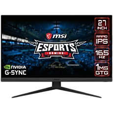 MSI Optix G273QF Gaming Monitor, 27" 165Hz, WQHD (2560 x 1440) 16:9, Rapid IPS Anti-glare, 1ms, 300nits, 1000:1, 178°/178°, G-sync Compatible, Night Vision, Adjustable Stand, 1x DP, 2x HDMI, 1x Earphone out, 3Y Warranty MSI Optix G273QF Gaming Monitor, 27" 165Hz, WQHD (2560 x 1440) 16:9, Rapid IPS Anti-glare, 1ms, 300nits, 1000:1, 178°/178°, G-sync Compatible, Night Vision, Adjustable Stand, 1x DP, 2x HDMI, 1x Earphone out, 3Y Warranty