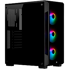 CORSAIR iCUE 220T RGB Tempered Glass Mid-Tower Smart Case — Black