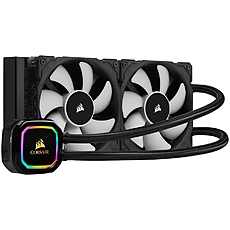 CORSAIR iCUE H100i RGB PRO XT, 240mm Radiator, Dual 120mm PWM Fans, Software Control, Liquid CPU Cooler