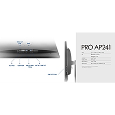 MSI PRO AP241 11M-244EU, AiO, i3-10105 (4C/8T 3.7GHz up to 4.40 GHz), 23.8" IPS (1920x1080) MSI Eye Care, 8GB DDR4 SO-DIMM (1 slot free up to 64GB), 256GB SSD M.2 PCIE, 1x 2.5” free, Intel WiFi, BT 5.1, COM PORT, Windows 11 Home, 120W AC Adapter, Black MSI PRO AP241 11M-244EU, AiO, i3-10105 (4C/8T 3.7GHz up to 4.40 GHz), 23.8" IPS (1920x1080) MSI Eye Care, 8GB DDR4 SO-DIMM (1 slot free up to 64GB), 256GB SSD M.2 PCIE, 1x 2.5” free, Intel WiFi, BT 5.1, COM PORT, Windows 11 Home, 120W AC Adapter, Black