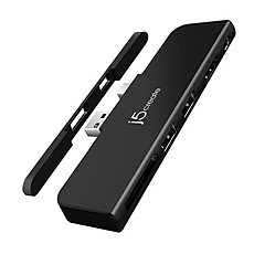 Докинг станция j5create JDD320B, за MS Surface Pro 4/5/6, USB-A Mini DP, Черен