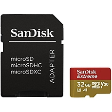 SanDisk Extreme microSDHC 32GB + SD Adapter + Rescue Pro Deluxe 100MB/s A1 C10 V30 UHS-I U3; EAN: 619659155827
