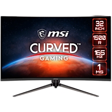 MSI OPTIX AG321CQR Curved Gaming Monitor 31.5" 165Hz, WQHD (2560x1440) 16:9, Anti-Glare, 1ms, 250nits, 3000:1, 178°/178°, 1500R Curve, FreeSync Premium, 1xHDMI 2.0, 1xDP, 1xUSB 2.0, 1x Earphone out, Adjustable Stand, 3Y MSI OPTIX AG321CQR Curved Gaming Monitor 31.5" 165Hz, WQHD (2560x1440) 16:9, Anti-Glare, 1ms, 250nits, 3000:1, 178°/178°, 1500R Curve, FreeSync Premium, 1xHDMI 2.0, 1xDP, 1xUSB 2.0, 1x Earphone out, Adjustable Stand, 3Y