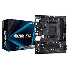 Дънна платка ASRock A520M-H, Socket AM4, mATX, 2xDDR4, M.2 NVMe