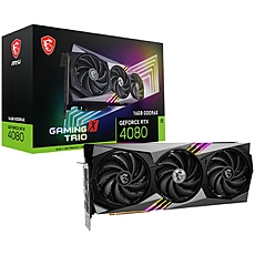 MSI Video Card Nvidia GeForce RTX 4080 16GB GAMING X TRIO, 12GB GDDR6X, 256bit, 16GB CDDR6X, 9728 CUDA Cores, PCIe 4.0, 3x DP 1.4, HDMI 2.1, RAY TRACING, Triple Fan, 850W Recommended PSU MSI Video Card Nvidia GeForce RTX 4080 16GB GAMING X TRIO, 12GB GDDR6X, 256bit, 16GB CDDR6X, 9728 CUDA Cores, PCIe 4.0, 3x DP 1.4, HDMI 2.1, RAY TRACING, Triple Fan, 850W Recommended PSU