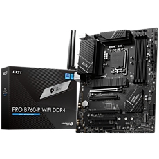 MSI PRO B760-P WIFI DDR4, ATX, Socket 1700, Dual Channel DDR4 5333(OC)MHz, 2x PCIe x16 slots, 2x M.2 slots, 1x HDMI, 1x DP, 1x USB 3.2 Gen 2x2 Type-C, 3x USB 3.2 Gen 2, 4x USB 2.0, 7.1 HD Audio, 2.5Gbps LAN, WI-FI 6E, BT, 3Y MSI PRO B760-P WIFI DDR4, ATX, Socket 1700, Dual Channel DDR4 5333(OC)MHz, 2x PCIe x16 slots, 2x M.2 slots, 1x HDMI, 1x DP, 1x USB 3.2 Gen 2x2 Type-C, 3x USB 3.2 Gen 2, 4x USB 2.0, 7.1 HD Audio, 2.5Gbps LAN, WI-FI 6E, BT, 3Y