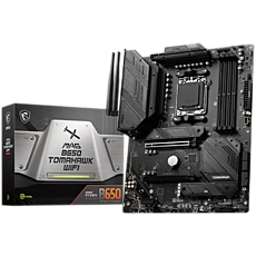 MSI Main Board Desktop MAG B650 TOMAHAWK WIFI (AM5,4x DDR5,HDMI,DP,2x PCI-E x16,1x PCI-E x1,3xM.2,6xSATA 6G,6x USB 2.0,6x USB 3.2 Gen1 Type A,3x USB 3.2 Gen2 Type A,1x USB 3.2 Gen2 Type C,1x USB 3.2 Gen2x2 Type C, 2.5GLAN,Wi-Fi 6E, BT5.2 ATX MSI Main Board Desktop MAG B650 TOMAHAWK WIFI (AM5,4x DDR5,HDMI,DP,2x PCI-E x16,1x PCI-E x1,3xM.2,6xSATA 6G,6x USB 2.0,6x USB 3.2 Gen1 Type A,3x USB 3.2 Gen2 Type A,1x USB 3.2 Gen2 Type C,1x USB 3.2 Gen2x2 Type C, 2.5GLAN,Wi-Fi 6E, BT5.2 ATX