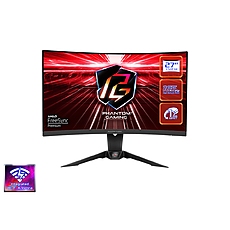 Геймърски Монитор ASRock PG27Q15R2A 27" QHD (2560X1440) 1500R VA, 165Hz, 1ms , 87% DCI-P3 , 2xHDMI, 1xDP, WiFi Antena, Freesync