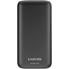 CANYON Power bank 30000mAh Li-poly battery, Input Micro: DC5V/2A, 9V/2A Input Type c PD :DC5V/3A, 9V/2A Output Type C PD:5V/3A,9V/2.2A,12V/1.5AOutput USB A1+USBA 2: 5V3A,5V/4.5A,4.5V/5A,9V2A,12V1.5A,22.5W quick charging cable 0.3m