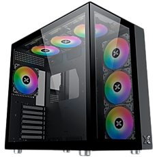 Aquarius Pro EN49417 Black, ATX/M-ATX/Mini ITX, USB3.0x2+USB2.0x2+Type C, Front & Left TG, 7PCS X24A & Galaxy II Fan Control Kit
