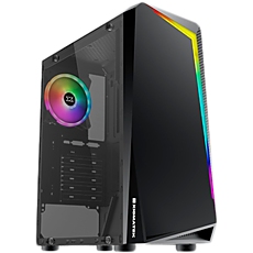 Vortex EN46171, ATX/M-ATX/Mini ITX, USB3.0x1+USB2.0x2, Rainbow LED Front Panel, Left Tempered Glass, Rear SYNC XCR120 Fan