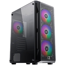 Gaming X  EN46621, ATX/M-ATX/Mini ITX, USB3.0x1+USB2.0x2, Metal FP & Left TG, 4PCS X24F Fixed RGB Fan