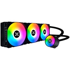 Liquid Killer X 360 EN47703, AIO Liquid Cooler, New X logo ARGB Pump Head, 3x120mm ARGB Fan, Plastic Steel Backpanel