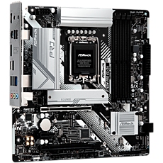ASROCK MB Desktop B760M Pro RS (S1700, 4x DDR5, 1x PCIe 5.0 x16, 1x PCIe 3.0 x16, 1x PCIe 3.0 x1, 3x Hyper M.2 PCIe Gen4x4, 4x SATA3, 2x USB-C, 5x USB 3.2, 6x USB 2.0, 1xRJ-45 2.5GB, 1x HDMI, 1x DP, micro ATX. ASROCK MB Desktop B760M Pro RS (S1700, 4x DDR5, 1x PCIe 5.0 x16, 1x PCIe 3.0 x16, 1x PCIe 3.0 x1, 3x Hyper M.2 PCIe Gen4x4, 4x SATA3, 2x USB-C, 5x USB 3.2, 6x USB 2.0, 1xRJ-45 2.5GB, 1x HDMI, 1x DP, micro ATX.