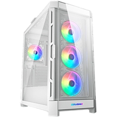 COUGAR DUOFACE PRO RGB White, Mid-Tower, Tempered Glass + Airflow front panels, 4x 120mm ARGB fans, GPU Holder, mITX/mATX/ATX/CEB/E-ATX, 1x Type-C Gen 2, 2x USB 3.0, 1x USB 2.0, Audio/Mic 3.5mm jack, RGB Button, 496x240x465 (mm) COUGAR DUOFACE PRO RGB White, Mid-Tower, Tempered Glass + Airflow front panels, 4x 120mm ARGB fans, GPU Holder, mITX/mATX/ATX/CEB/E-ATX, 1x Type-C Gen 2, 2x USB 3.0, 1x USB 2.0, Audio/Mic 3.5mm jack, RGB Button, 496x240x465 (mm)