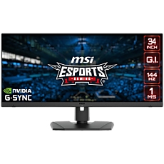MSI Optix MPG341QR Gaming Monitor, 34" 144Hz, UWQHD (3440x1440) 21:9, IPS Anti-glare, 1ms, 550nits, 1000:1, 178°/178°, G-Sync Compatible, Adjustable Stand, 1x DP, 2x HDMI,1x Type-C, 3Y Warranty MSI Optix MPG341QR Gaming Monitor, 34" 144Hz, UWQHD (3440x1440) 21:9, IPS Anti-glare, 1ms, 550nits, 1000:1, 178°/178°, G-Sync Compatible, Adjustable Stand, 1x DP, 2x HDMI,1x Type-C, 3Y Warranty