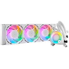EK-Nucleus AIO CR360 Lux D-RGB - White, 3x EK-FPT FAN 120 D-RGB PWM fans, Rotatable ARGB Pump Top, Intel Sockets LGA: 1150, 1151, 1155, 1156, 1200, 1700, 2011, 2011-3, 2066, AMD Sockets: AM4, AM5, 5 Year Warranty EK-Nucleus AIO CR360 Lux D-RGB - White, 3x EK-FPT FAN 120 D-RGB PWM fans, Rotatable ARGB Pump Top, Intel Sockets LGA: 1150, 1151, 1155, 1156, 1200, 1700, 2011, 2011-3, 2066, AMD Sockets: AM4, AM5, 5 Year Warranty