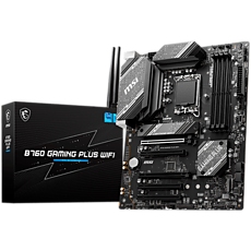 MSI B760 GAMING PLUS WIFI, ATX, Socket 1700, Intel B760 Chipset, Dual Channel DDR5 up to 6800(OC)MHz,5x PCIe x16 slot, 4xSATA 6G, 2x M.2 slot, 2x USB 3.2 Gen 1,4x USB 2.0, 1x HDMI, 1x DP, 2.5G LAN, 7.1 Audio, 3y warranty MSI B760 GAMING PLUS WIFI, ATX, Socket 1700, Intel B760 Chipset, Dual Channel DDR5 up to 6800(OC)MHz,5x PCIe x16 slot, 4xSATA 6G, 2x M.2 slot, 2x USB 3.2 Gen 1,4x USB 2.0, 1x HDMI, 1x DP, 2.5G LAN, 7.1 Audio, 3y warranty