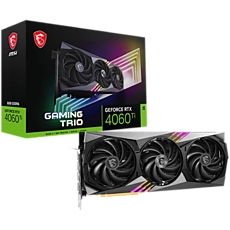 MSI Video Card Nvidia GeForce RTX 4060 Ti GAMING X TRIO 8G, 8GB GDDR6X, 128-bit, 2670 MHz Boost, 4352 CUDA Cores, PCIe 4.0, 3x DP 1.4a, HDMI 2.1a, RAY TRACING, Triple Fan, 550W Recommended PSU, 3Y MSI Video Card Nvidia GeForce RTX 4060 Ti GAMING X TRIO 8G, 8GB GDDR6X, 128-bit, 2670 MHz Boost, 4352 CUDA Cores, PCIe 4.0, 3x DP 1.4a, HDMI 2.1a, RAY TRACING, Triple Fan, 550W Recommended PSU, 3Y