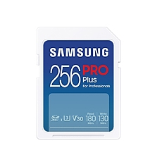 Samsung 256GB SD Card PRO Plus, UHS-I, Read 180MB/s - Write 130MB/s