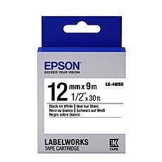 Epson Label Cartridge Standard LK-4WBN Black/White 12mm (9m)