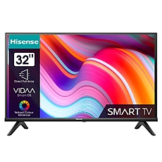 Hisense 32" A4K, HD 1366x768, DLED, HDR, HLG, Dolby Audio, DTS Virtual X, Smart TV, WiFi, WiFi Direct, BT, Anyview Cast, 2xHDMI, 2xUSB, LAN, CI+, DVB-T2/C/S2, Black Hisense 32" A4K, HD 1366x768, DLED, HDR, HLG, Dolby Audio, DTS Virtual X, Smart TV, WiFi, WiFi Direct, BT, Anyview Cast, 2xHDMI, 2xUSB, LAN, CI+, DVB-T2/C/S2, Black