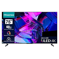 Hisense 75" U7KQ, 4K Ultra HD 3840x2160, ULED, FALD, Quantum Dot, 144Hz, IPS, HDR 10+, HLG, Dolby Vision IQ, Dolby Atmos, Smart TV, WiFi 5GHz, WiFi Direct, BT, Anyview Cast, 4xHDMI, 2xUSB, LAN, CI+, DVB-T2/C/S2, Black Hisense 75" U7KQ, 4K Ultra HD 3840x2160, ULED, FALD, Quantum Dot, 144Hz, IPS, HDR 10+, HLG, Dolby Vision IQ, Dolby Atmos, Smart TV, WiFi 5GHz, WiFi Direct, BT, Anyview Cast, 4xHDMI, 2xUSB, LAN, CI+, DVB-T2/C/S2, Black