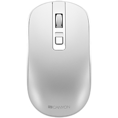 CANYON MW-18, 2.4GHz Wireless Rechargeable Mouse with Pixart sensor, 4keys, Silent switch for right/left keys,Add NTC DPI: 800/1200/1600, Max. usage 50 hours for one time full charged, 300mAh Li-poly battery, Pearl-White, cable length 0.6m, 116.4*63.3*32.