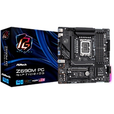 ASROCK Main Board Desktop Z690M PG Riptige/D5 (S1700, 4x DDR5, 1x PCIe 5.0 x16, 1x PCIe 4.0 x16, 1x PCIe 3.0 x1, 4x SATA3 6.0Gb/s, 2x m.2 PCIe Gen4x4, RAID 0,1,5,10, 8x USB 3.2, 2x USB-C 1x RJ-45 2.5G Lan, HDMI, DP) ATX, Retail ASROCK Main Board Desktop Z690M PG Riptige/D5 (S1700, 4x DDR5, 1x PCIe 5.0 x16, 1x PCIe 4.0 x16, 1x PCIe 3.0 x1, 4x SATA3 6.0Gb/s, 2x m.2 PCIe Gen4x4, RAID 0,1,5,10, 8x USB 3.2, 2x USB-C 1x RJ-45 2.5G Lan, HDMI, DP) ATX, Retail
