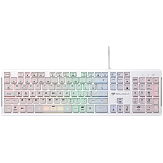 COUGAR Vantar S White, Gaming Keyboard, Flat Caps With Scissor-Switch, 19-Key Rollover, Eight Backlight Effects, Anti-Ghosting Technology, Adjustable Stand, Dimensions: 446.5 x 128 x 16.3 mm