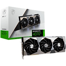 MSI Video Card Nvidia GeForce RTX 4070 Ti SUPRIM 12G, 12GB GDDR6X, 192bit, Boost: 2745 MHz, 7680 CUDA Cores, PCIe 4.0, 3x DP 1.4a, HDMI 2.1a, RAY TRACING, Triple Fan, 750W Recommended PSU, 3Y MSI Video Card Nvidia GeForce RTX 4070 Ti SUPRIM 12G, 12GB GDDR6X, 192bit, Boost: 2745 MHz, 7680 CUDA Cores, PCIe 4.0, 3x DP 1.4a, HDMI 2.1a, RAY TRACING, Triple Fan, 750W Recommended PSU, 3Y