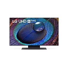 LG 43UR91003LA, 43" 4K UltraHD TV 4K (3840 x 2160), DVB-T2/C/S2, webOS 23 Smart TV, ThinQ AI, a5 AI Processor 4K, WiFi, HDR10 pro, HLG, ALLM/HGiG, 4K Upscaling, AI Sound Pro, Voice Controll, Local Dimming, AirPlay, HDMI eARC, Quick Card, CI, LAN, USB, Bl LG 43UR91003LA, 43" 4K UltraHD TV 4K (3840 x 2160), DVB-T2/C/S2, webOS 23 Smart TV, ThinQ AI, a5 AI Processor 4K, WiFi, HDR10 pro, HLG, ALLM/HGiG, 4K Upscaling, AI Sound Pro, Voice Controll, Local Dimming, AirPlay, HDMI eARC, Quick Card, CI, LAN, USB, Bl