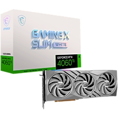 MSI Video Card Nvidia GeForce RTX 4060 Ti GAMING X SLIM WHITE 16G, 16GB GDDR6X, 128-bit, 2670 MHz Boost, 4352 CUDA Cores, PCIe 4.0, 3x DP 1.4a, HDMI 2.1a, RAY TRACING, Triple Fan, 550W Recommended PSU, 3Y MSI Video Card Nvidia GeForce RTX 4060 Ti GAMING X SLIM WHITE 16G, 16GB GDDR6X, 128-bit, 2670 MHz Boost, 4352 CUDA Cores, PCIe 4.0, 3x DP 1.4a, HDMI 2.1a, RAY TRACING, Triple Fan, 550W Recommended PSU, 3Y