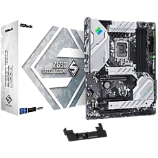 ASROCK Main Board Desktop Z690 Steel Legend (S1700, Z690, 4x DDR4, 3x PCIe x16, 2x PCIe x1, 8x SATA3 6.0Gb/s, 1x m.2 PCIe Gen4x4, 1x PCIe Gen3x4, RAID 0,1,5,10, 10x USB 3.2, 1x RJ-45 2.5G Lan, HDMI, DP, SPDIF, ATX, Retail ASROCK Main Board Desktop Z690 Steel Legend (S1700, Z690, 4x DDR4, 3x PCIe x16, 2x PCIe x1, 8x SATA3 6.0Gb/s, 1x m.2 PCIe Gen4x4, 1x PCIe Gen3x4, RAID 0,1,5,10, 10x USB 3.2, 1x RJ-45 2.5G Lan, HDMI, DP, SPDIF, ATX, Retail